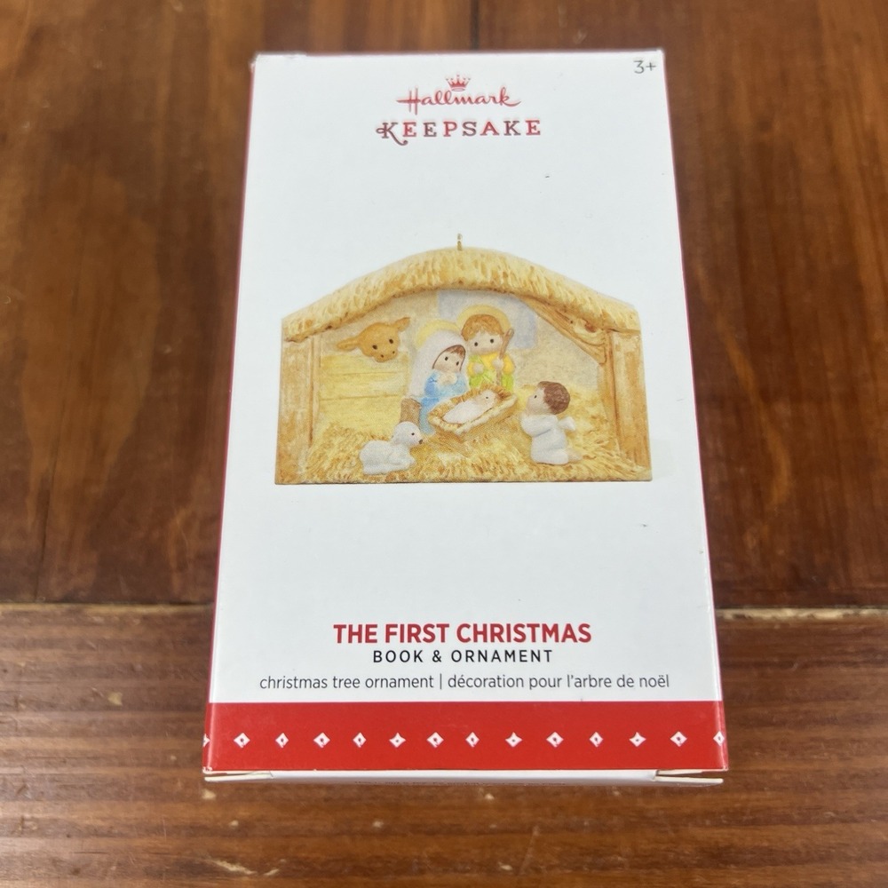 Hallmark Keepsake 2015 The First Christmas Book Ornament Nativity Mary Hamilton